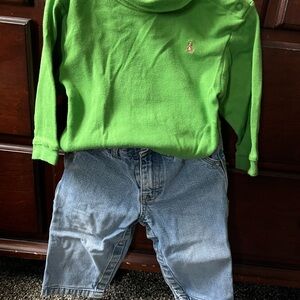 Vintage baby gap boys set pants and turtleneck bodysuit 18-24m